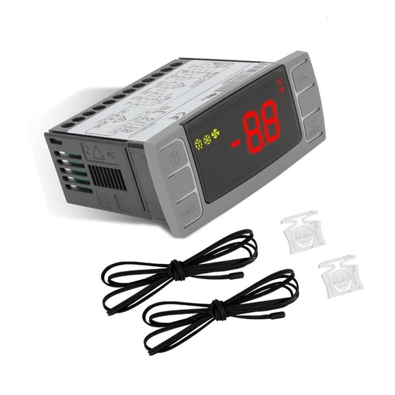 YIEMEEN High Sensitivity Thermostat For Commercial Freezers Mini Fridges Double Probe Design For Accurate Temperature Regulation