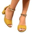 thumbnail image 3 of MKLEKYY Sandalias de Mujer, Estilo Europeo y Retro, de Comercio Exterior, de Talla Grande, Huecas, Ligeras, Con Suela Suave, Informales, para Mujer, 3 of 5