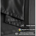 thumbnail image 2 of Cortinas Blackout Para Recamara Sala Elegantes 270X215Cm 2 Paneles Aislamiento Térmico Y Reducción De Ruido Tela Impermeable Modelo Negro, 2 of 4