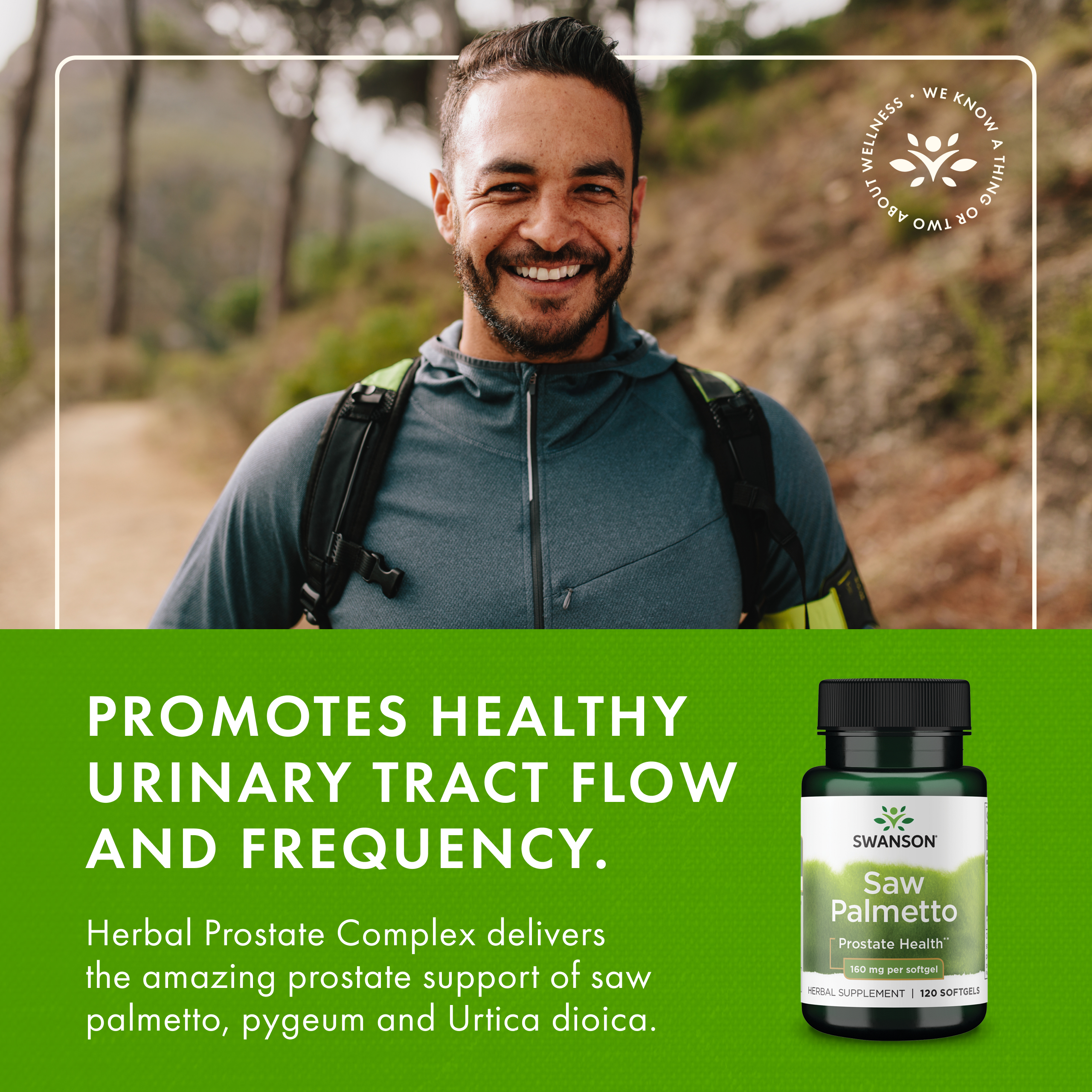 Swanson Saw Palmetto Men Prostate Health Hormone Support Urinary Health 160 Milligrams 120 Sgels (2 Pack)
