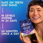 Crest 3DWhitestrips Anti-Aging Whitener At-Home Teeth Whitening Kit, 24 Treatments, 18 Levels Whiter