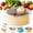 Yellow, variant on Electric Salad Spinner Fruit Vegetable Washer,Collapsible Double Layer Washing Bowl,Multifunctional Vegetable Dryer with Non-Slip Base,Fruit and Veggie Cleaner for Kitchen