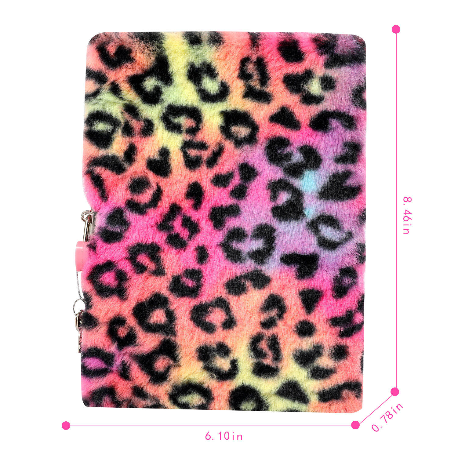 PinkSheep Cat Furry Diary with Lock and Keys, Secret Fuzzy Kitten Journal Notebook Diaries for Adult