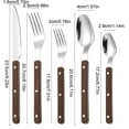 thumbnail image 3 of Stainless Steel 5-Piece Cutlery Set, Knife Fork Spoon Set, Unique Handle Design, Practical Combination, Easy to Clean, Non-Fading, for Steak Dessert Family Gatherings, 3 of 6