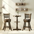 thumbnail image 5 of Gymax Set of 4 Bar Stools 25'' Swivel Bar Chairs w/ PE Rattan Backrest Counter Height, 5 of 10