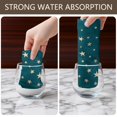 thumbnail image 6 of 6 Pcs Funny Kitchen Towels,Teal Christmas Star Pattern Microfiber Dish Towels,Kitchen Tea Towels,Kitchen Towel Set (18" X 26"), 6 of 7