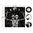thumbnail image 4 of Funny Skull Shower Curtain Happy Halloween Skulls Skeleton Shower Curtain for Day of The Dead All Saints Day Home Decor 72"x72", 4 of 7
