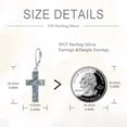 thumbnail image 4 of YAFEINI 925 sterling silver cross sunflower filaments abalone shell earrings as a jewelry gift for Women, 4 of 6