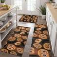 thumbnail image 2 of Sugar Skull Pumpkins Halloween Pattern Kitchen Rugs Sets Of 3,Kitchen Runner Rugs Non Skid Washable,Decorative Kitchen Floor Mats for Kitchen,Sink,Laundry,17"x30"+ 17"x47" + 17"x59", 2 of 6