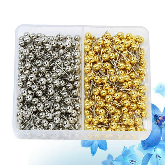 OULII 400 Pcs Goupilles Rondes Colorées en Plastique Argenté Décoration de Tableau d'Affichage