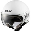 GLX 104-MW-XS DOT European Open Face Motorcycle Helmet, Matte White, X Small