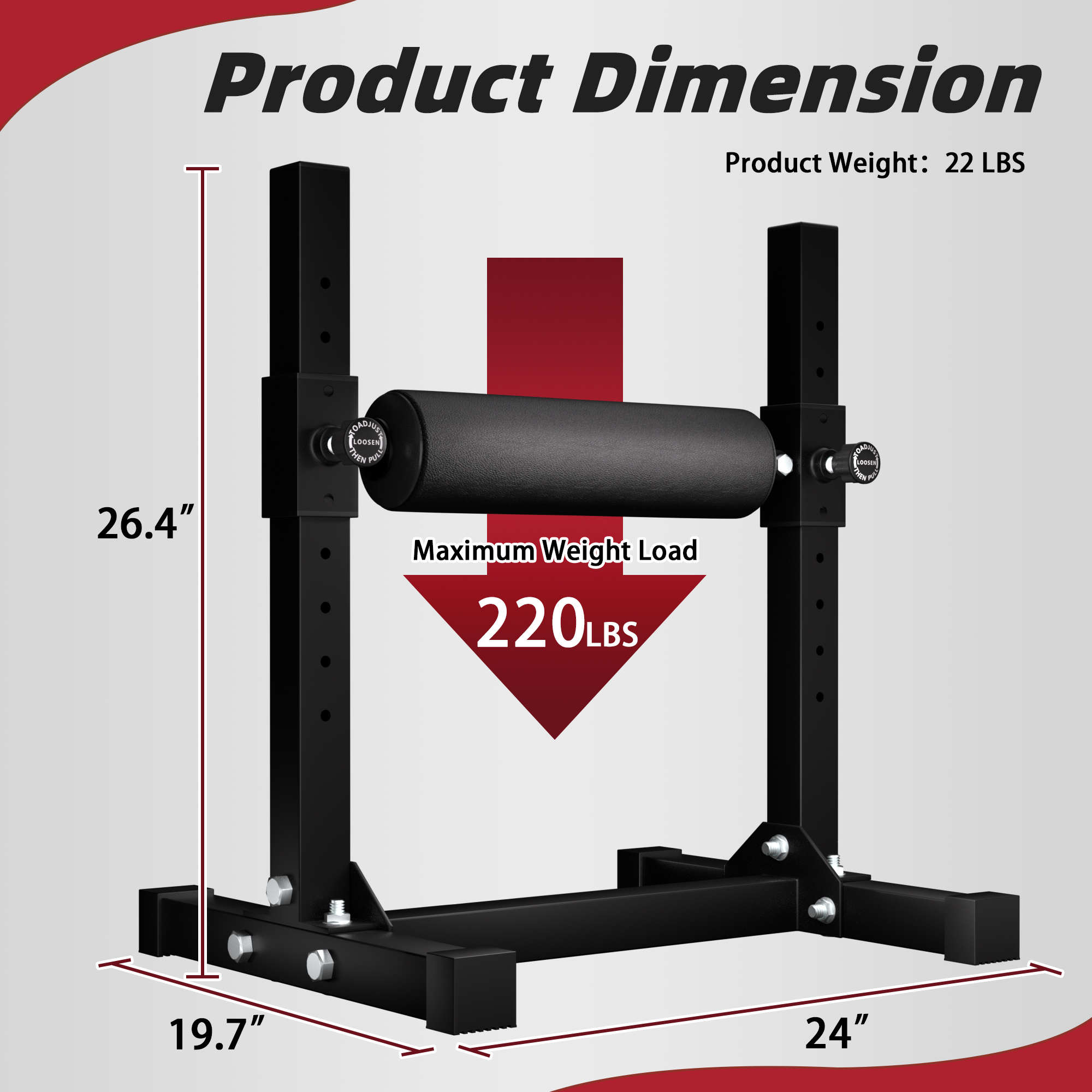 Sprint Demon Multifunctional Bulgarian Split Squat Stand - Standalone Single Leg Squat Stand for Lower Body Training