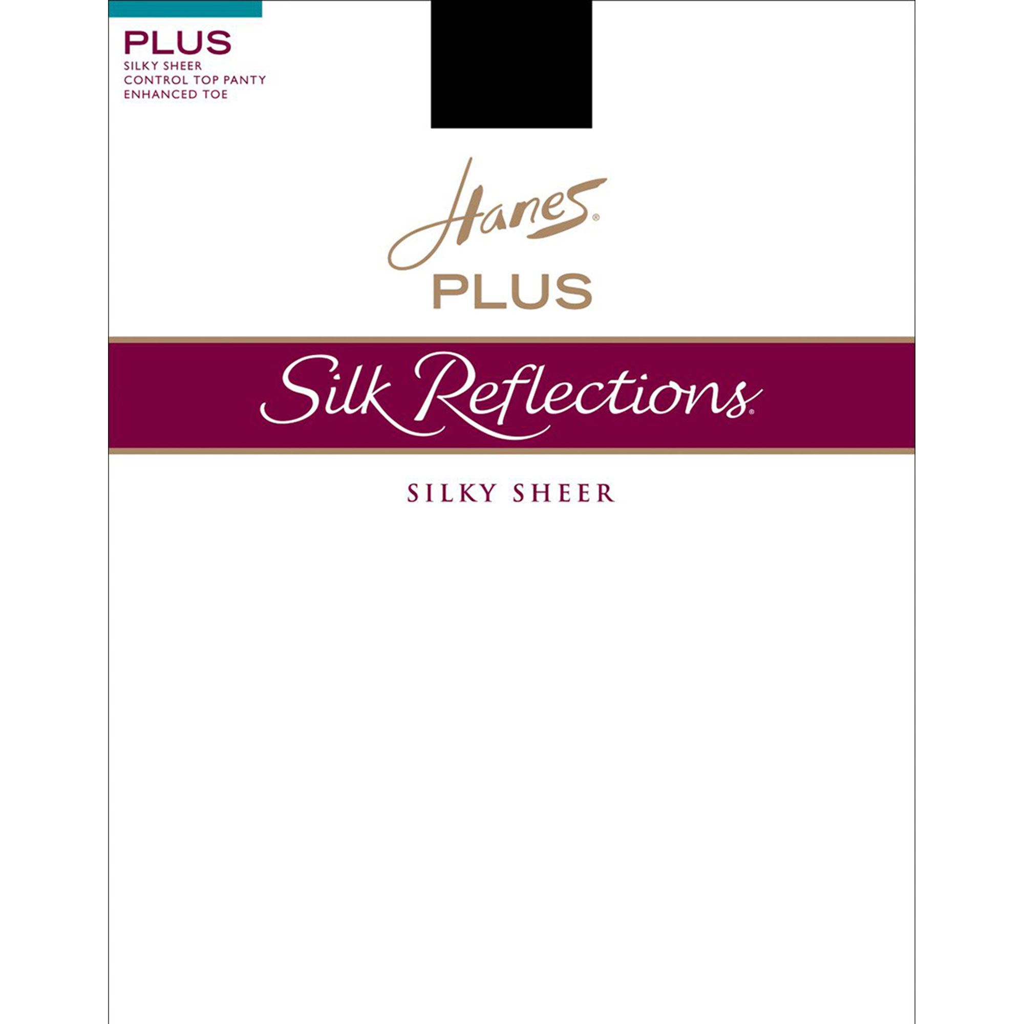 Hanes Women's Silk Reflections Plus Sheer Control Top Pantyhose, Style