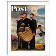 thumbnail image 2 of Art.com Bottom of the Sixth (Three Umpires) Saturday Evening Post Cover, April 23,1949 Giclee Print by Norman Rockwell, White Frame Wall Art, 23" x 29", 2 of 5