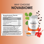 (2 Pack) NovaBiome Advanced Gut Formula, Nova Biom Daily Support (120 Chewables)