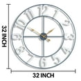 thumbnail image 3 of Sorbus Large Wall Clock for Living Room Decor - Wall Clock for Kitchen - 32 inch Big Wall Clock Decorative - Battery Operated Analog Large Clock for Bedroom, Home, Kitchen, Office, Wall Decor (White), 3 of 7