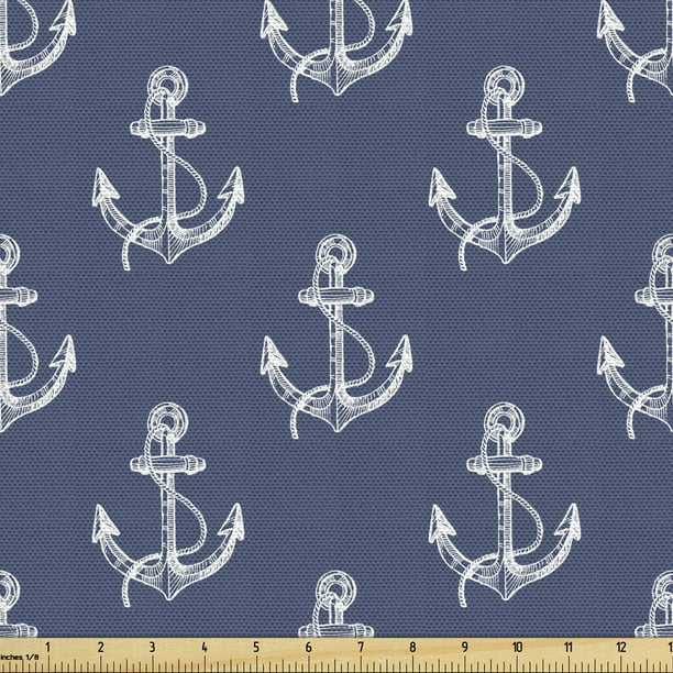 Nautical Theme Upholstery Fabric By The, Nautical Themed Outdoor Fabric