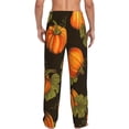 thumbnail image 3 of Daiia Orange Pumpkin Men's Sleep Pant with Pockets and Drawstring,Pajama Pants-X-Large, 3 of 9