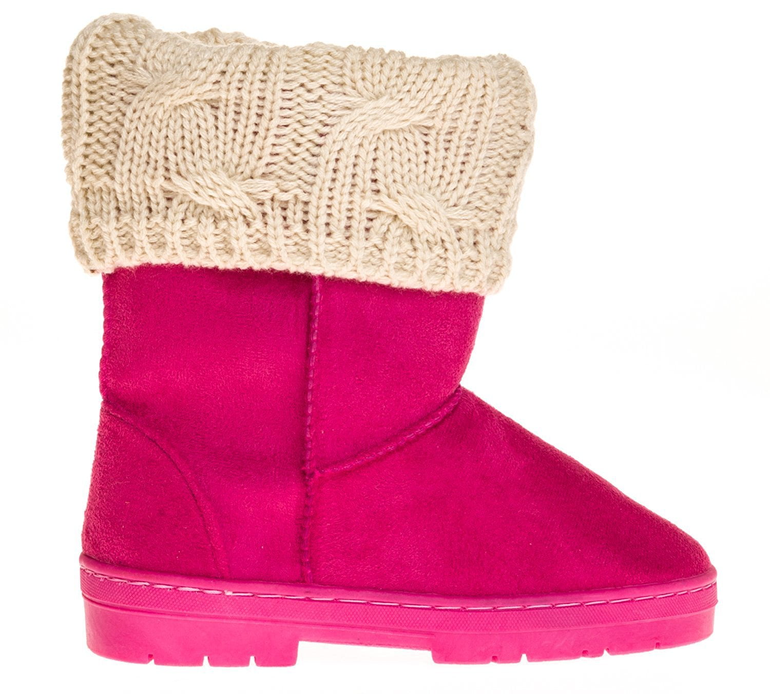 Sara Z Girls Suede Lug Sole Winter Boot with Fold-Over Sweater Cuff See More Colors /& Sizes