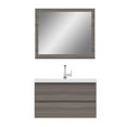 thumbnail image 3 of Alya Bath Paterno 36" Modern Wood Wall Mounted Bathroom Vanity in Gray, 3 of 7