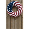 thumbnail image 2 of 18Inch Patriotic Roses Wreath, 4th of July Summer Soft Touch Foam Roses Wreath for The Front Door, Handcrafted Memorial Day Artificial Flowers Wreath for Indoor and Outdoor, 2 of 4