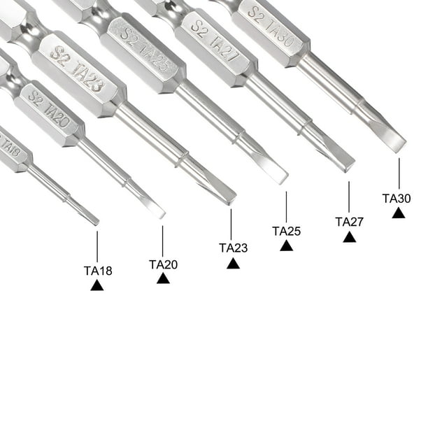 10Pcs Triangular Mèches 1/4 Pouce Hexagonal Tige Magnétique TA30