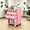 Pink, variant on DreamCurship Salon Storage Cabinet, Hair Station with Wheels, 2 Tool Holders, 2 Drawers, 1 Cabinet, Salon Station Rolling Cart for Hair Stylist Beauty Spa Barbershop, Pink