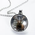 thumbnail image 2 of Christmas Glass Circular Pendant Necklace - Stunning Jewelry for Women, Necklaces for Every Occasion, 2 of 5