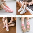 thumbnail image 5 of LOFIR Girls Socks Soft Cotton Novelty Animal Pattern Funny Cute Ankle Socks for Toddler Kids 5-7 Years old, 5 Pairs, 5 of 8