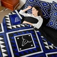 thumbnail image 4 of Feelyou Blue Boho Aztec Bedding Comforter Set 7pcs, Mandala Geometric King Bedding Sets, Vintage Western Fashion Reversible Bed Sheets, Super Cozy Room Decor, 4 of 7