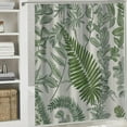 thumbnail image 6 of PRATYUS Sage Green Leaves Shower Curtain, Plant Bathroom Shower Curtain, Waterproof Fabric Botanical Shower Curtain 69x72, 6 of 7