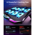 thumbnail image 2 of Almohadilla de refrigeración para portátiles para videojuegos AICHESON con 8 ventiladores para portátiles de 15,6 a 17,3 pulgadas, 2 of 7