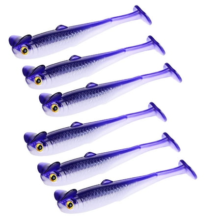 Necvior Artificial Worm Baits Paddle Tail Swimbaits Fishing Lure T Tail Baits