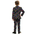 thumbnail image 3 of Xoenoiee Colorful Dog Paw Print Boys Suit Ring Bearer Outfit Suits for Toddler Boy Wedding Guest Dress Clothes Kids Slim Fit Formal Wear, 5-6 Years, 3 of 7