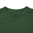 thumbnail image 5 of Tawop Mens T Shirts Crew Neck Long Sleeve Knit Pullover Solid Casual Army Green L, 5 of 7