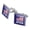 Silver, variant on I Stand For The National Anthem American Flag USA Square Cufflink Set - Silver or Gold