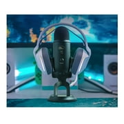 Blue Yeti USB Microphone (Blackout) Bundle with FocusPro Audio Headphones and Pop Filter (3 Items)