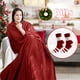 thumbnail image 5 of Medias Navideñas de Terciopelo Rojo para Invierno | Calcetines de Forro Polar Acolchado y Grueso para Mujer | Calcetines Suaves y Cálidos de Tela No Tejida para Dormir En Casa | Decoración Navideña p, 5 of 6