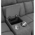 thumbnail image 2 of Jak 99 Inch Sofa, Power Recliner, Padded Backrest, Charcoal Gray Fabric, 2 of 7