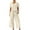 Beige, variante sur Pisexur Pyjamas pour Femmes Ensemble Été Décontracté 2 Pcs Ensembles de Pyjama, Tenue de Détente Vêtements de Nuit Ensembles de Pjs pour Dames avec Poches