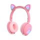 thumbnail image 1 of Audífonos Kawaii Bluetooth Diadema LED Rosa Petukita Box Kawaii, 1 of 3