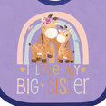 thumbnail image 4 of Inktastic Little Sister I Love My Big Sister Boys or Girls Baby Bib, 4 of 4