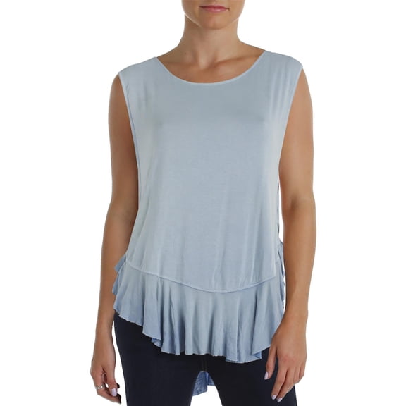 We The Free Womens Uptown Peplum V-Hem Casual Top