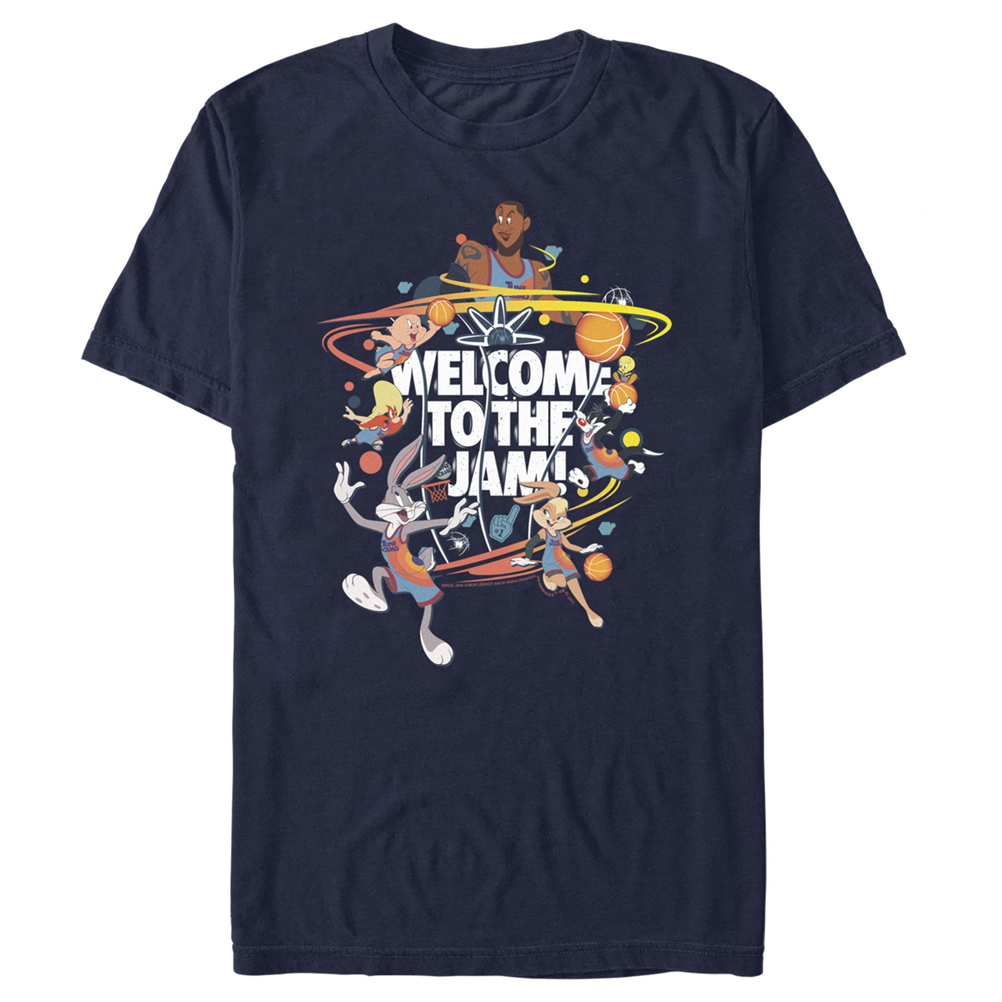Space Jam - Men's Space Jam: A New Legacy Tune Squad Welcome to the Jam Graphic Tee Navy Blue