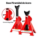 thumbnail image 3 of Torre de Auto 2 Piezas 3 Toneladas Doble Seguro Altura 31-42cm, ROJO/NEGRO, 3 of 5
