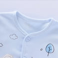 thumbnail image 4 of CAUYDY Infant Girls Picture Outfit Preemie Boys Clothing Newborn Layette Long Sleeve Shirt Hat Pants Bib Bellyband 7Pcs Comfy Set Fall Winter Spring Sizes 0-3 Months,Blue, 4 of 9