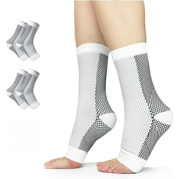 2Pairs Neuropathy Socks, Soothe Relief Socks for Neuropathy Pain Women Men, Comprex Ankle Sleeves Plantar Fasciitis Socks Compression Socks for Neuropathy Ankle Pain Relief