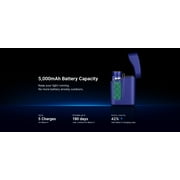 Olight Baton 4 Premium 1300 Lumen Rechargeable EDC Flashlight with Wireless Charging Case + LumentTac Organizer