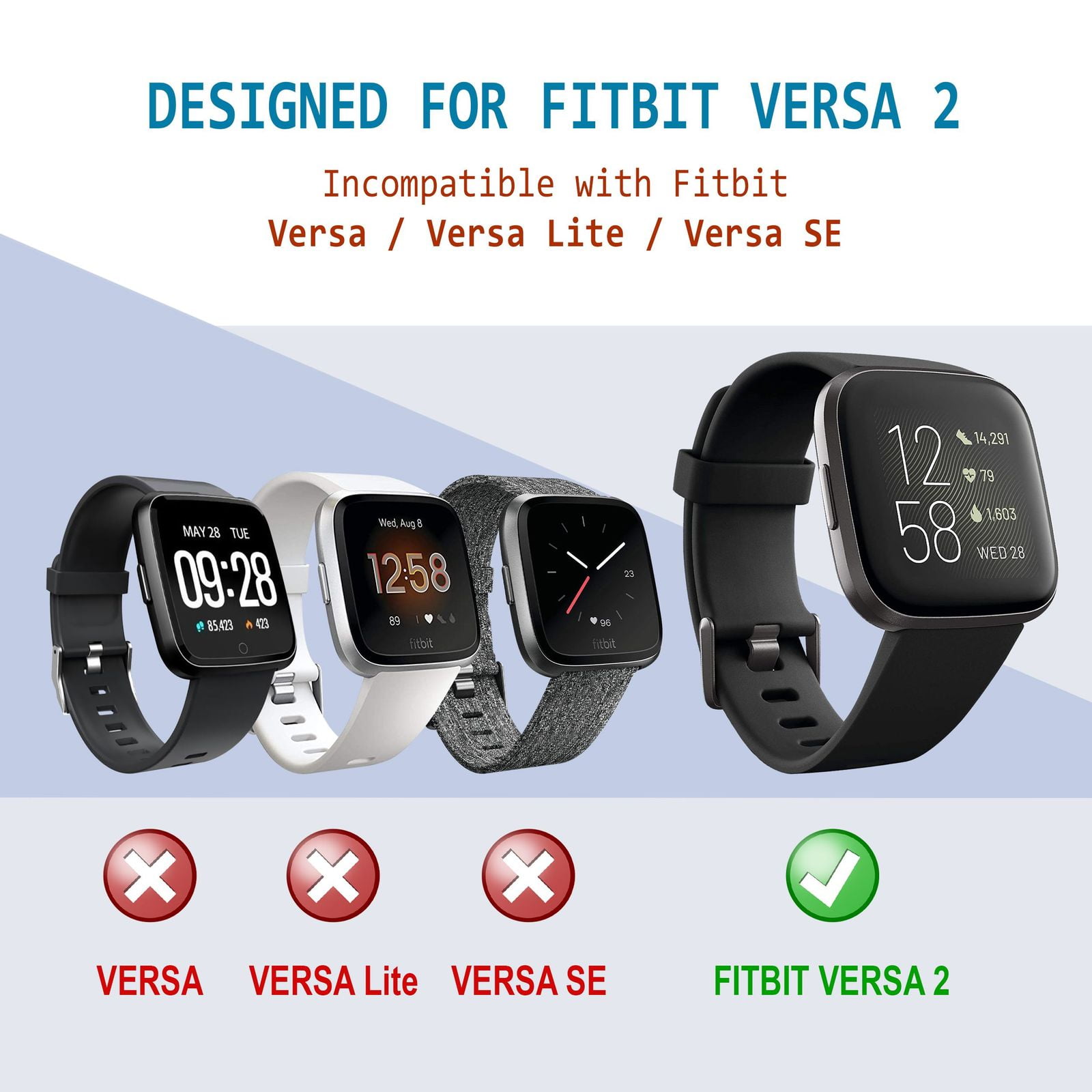 Fitbit Versa Screen Protector Case TPU Plated Screen Protector Rugged Cover Slim All-around Case Cover for Fitbit Versa Smartwatch 2 Packs SPOCASE 