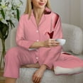 thumbnail image 6 of Sigee Puppy Peeking Through Pink for Women’s Pajama Sets Long-Sleeved Pjs Sets for Women 2 piece Sleepwear-Small, 6 of 7